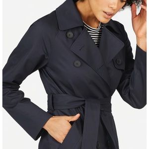 Everlane Drape Trench Coat Navy XS